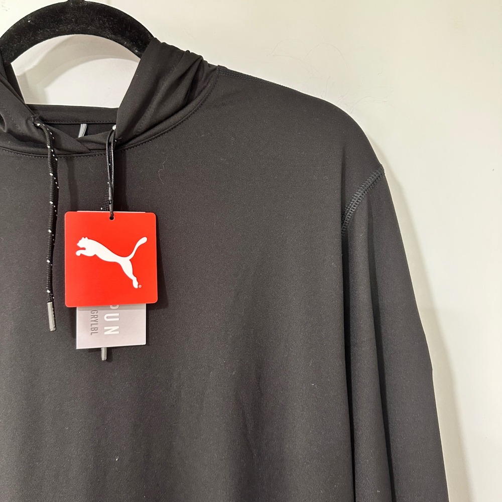 Puma Cloudspun Hoodie Mens M NBC SportsEngine Employee Logo NWT Black